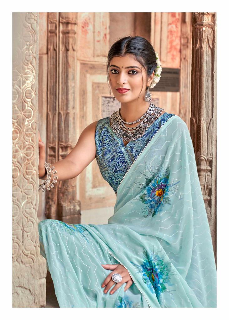 Kashvi Manasthiti Printed Georgette Wholesale Saree Collection 